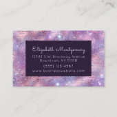 Girly Glitter Lavendar Pink Script Visitekaartje (Achterkant)