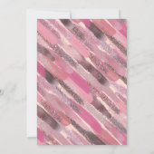 Girly Glitter Paint Brushstrokes Roze Zoet 16 Kaart (Achterkant)