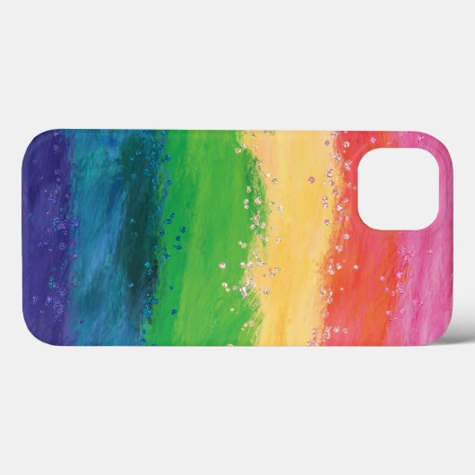 Girly Glitter Rainbow Case-Mate iPhone Case (Achterkant (horizontaal))