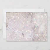 Girly glitter roze chic elegant roos goudbruiloft save the date (Achterkant)