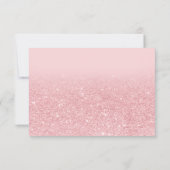 Girly glitter roze ombre script mijn bruidsmeisje kaart (Achterkant)