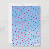 girly glitter roze schattig blauwe hemel verjaarda kaart (Achterkant)