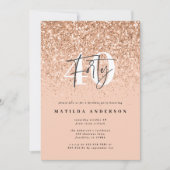 Girly glitter sparkle moderne 40e verjaardag (Voorkant)