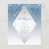 Girly Glitter Sparkles BAT MITVAH Invitation Flyer (Voorkant)