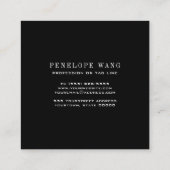 Girly Glitter Whimsy White Bokeh Vierkante Visitekaartje (Achterkant)