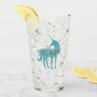 Girly Glitz Aqua Turquoise Glitter Unicorn