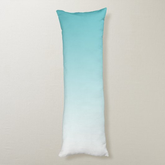 Girly Glitz Aqua Turquoise Glitter Unicorn Lichaamskussen (Achterkant (Verticaal))