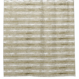 Girly Glitzy Glitter Glam Gouden Strepen Douchegordijn