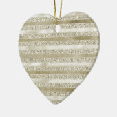 Girly Glitzy Glitter Glam Gouden Strepen Keramisch Ornament (Links)