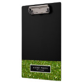 Girly Glitzy Green Sequin Glitter Black Klembord (Links)