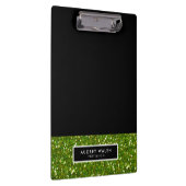 Girly Glitzy Green Sequin Glitter Black Klembord (Rechts)