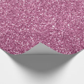 Girly Glitzy Pink Glitter Cadeaupapier (Hoek)