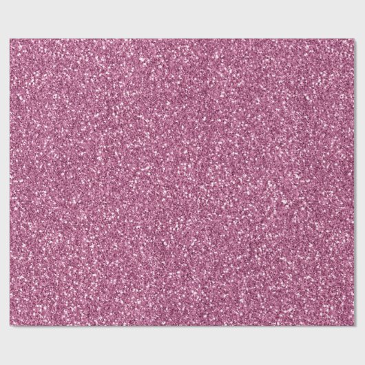 Girly Glitzy Pink Glitter Cadeaupapier (Vlak)