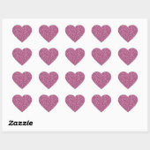 Girly Glitzy Pink Glitter Hart Sticker (Vel)