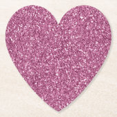Girly Glitzy Pink Glitter Kartonnen Onderzetters (Voorkant)