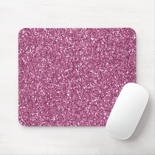 Girly Glitzy Pink Glitter Muismat (Met muis)