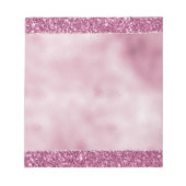 Girly Glitzy Pink Glitter Notitieblok (Voorkant)