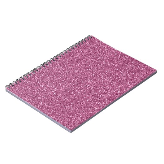 Girly Glitzy Pink Glitter Notitieboek (Linkerzijde)