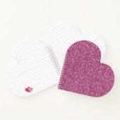 Girly Glitzy Pink Glitter Notitieboek (Binnen)