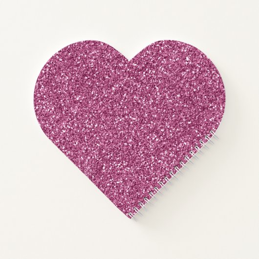 Girly Glitzy Pink Glitter Notitieboek (Achterkant)