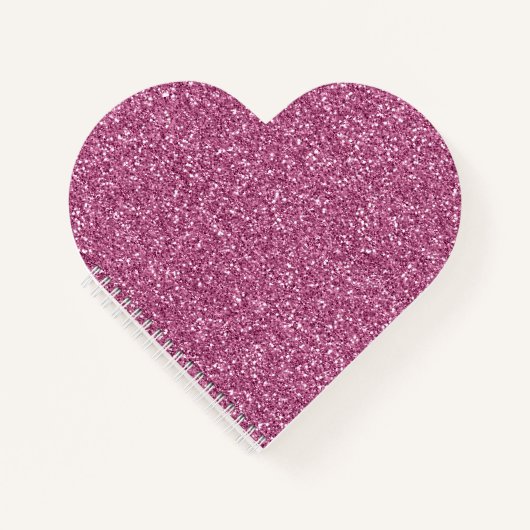 Girly Glitzy Pink Glitter Notitieboek (Voorkant)