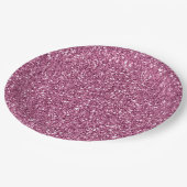 Girly Glitzy Pink Glitter Papieren Bordje (Gekanteld)