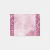 Girly Glitzy Pink Glitter Post-it® Notes (Voorkant)