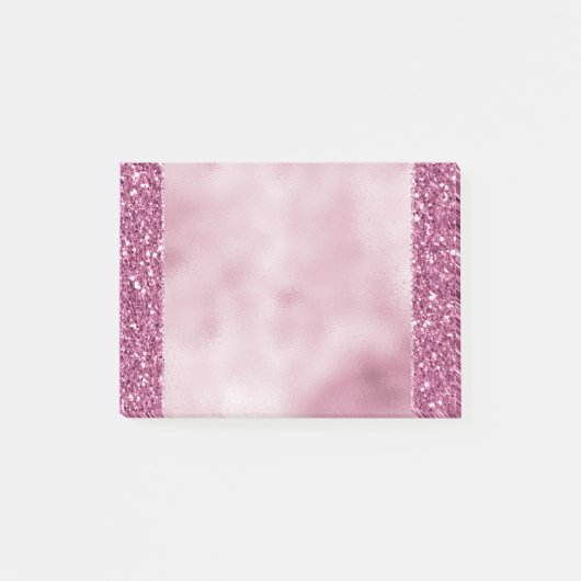 Girly Glitzy Pink Glitter Post-it® Notes (Voorkant)