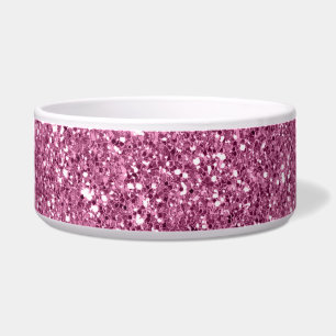 Girly Glitzy Pink Glitter Voerbakje
