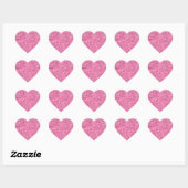 Girly Glitzy Roze Glitter Zebra Hart Sticker (Vel)