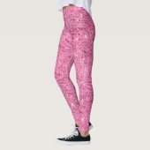 Girly Glitzy Roze Glitter Zebra Leggings (Links)