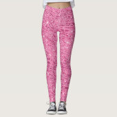 Girly Glitzy Roze Glitter Zebra Leggings (Voorkant)