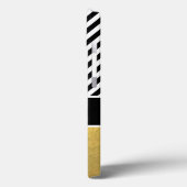 Girly Gold and Black Chevron Monogrammed Case-Mate iPhone Case (Achterkant / Links)