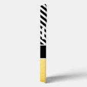 Girly Gold and Black Chevron Monogrammed Case-Mate iPhone Case (Achterkant / Rechts)