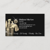 Girly Gold Commerciële Huis Schoonmaak Huishouding Visitekaartje (Achterkant)