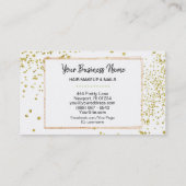 *~* Girly Gold Floral Lijst Lime Green White Visitekaartje (Achterkant)