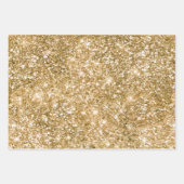 Girly Gold Glam Glitter Wimpers Inpakpapier Vel (Voorkant 2)