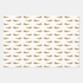 Girly Gold Glam Glitter Wimpers Inpakpapier Vel (Voorkant)