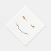 Girly Gold Glam Glitter Wimpers Servet (Hoek)