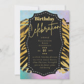 Girly Gold Glitter Animal Print elke dag op elke l Kaart (Voorkant)