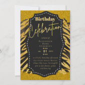 Girly Gold Glitter Animal Print elke dag op elke l Kaart (Voorkant)