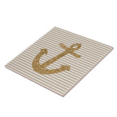 Girly Gold Glitter Anker Tegeltje (Zijkant)