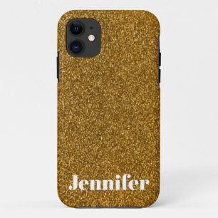 Girly Gold Glitter Custom Case-Mate iPhone Case