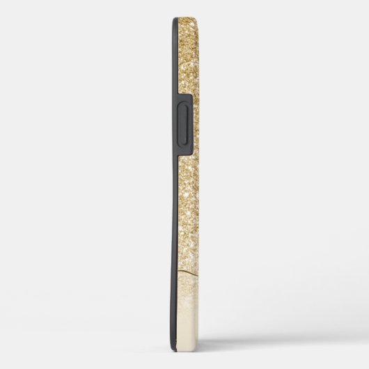Girly Gold Glitter Monogram Naam Case-Mate iPhone Case (Achterkant / Rechts)