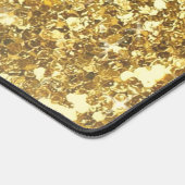 Girly Gold Glitter Sparkles Monogram Script Name Bureaumat (Hoek)