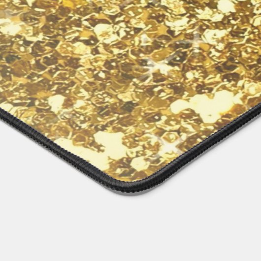 Girly Gold Glitter Sparkles Monogram Script Name Bureaumat (Hoek)