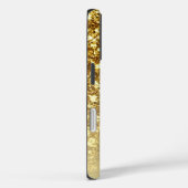Girly Gold Glitter Sparkles Monogram Script Name Case-Mate iPhone Case (Achterkant / Rechts)
