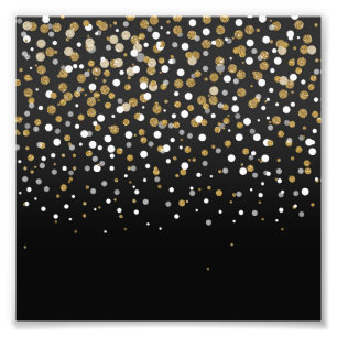  Girly Gold Glitter Stippen Illustratie Foto Afdruk