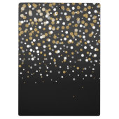  Girly Gold Glitter Stippen Illustratie Klembord (Achterkant)