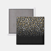  Girly Gold Glitter Stippen Illustratie Magneet (Voorkant / Achterkant)